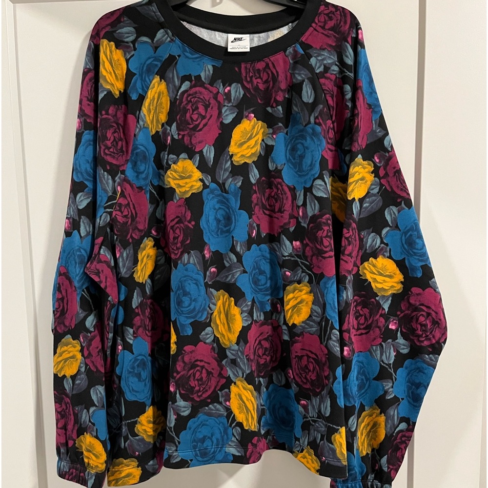 Nike Floral Sweatshirt - Black, Blue, Purple, Orange - Picture 3 of 6